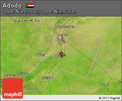 Satellite 3D Map of Adodo