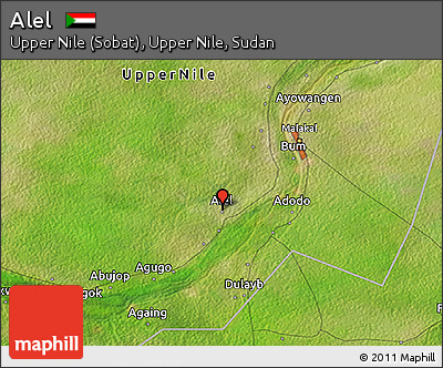 Satellite 3D Map of Alel
