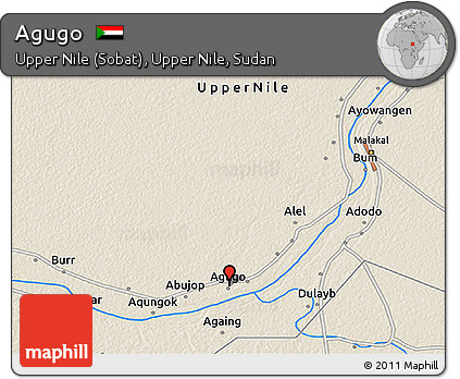 Shaded Relief 3D Map of Agugo