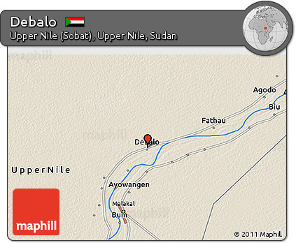 Shaded Relief 3D Map of Debalo