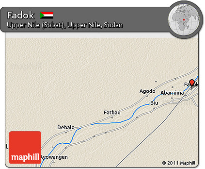 Shaded Relief 3D Map of Fadok