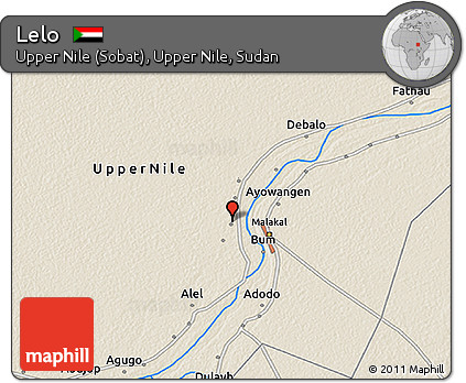 Shaded Relief 3D Map of Lelo