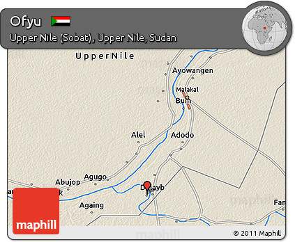 Shaded Relief 3D Map of Ofyu