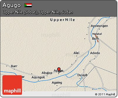 Shaded Relief 3D Map of Agugo