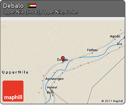 Shaded Relief 3D Map of Debalo