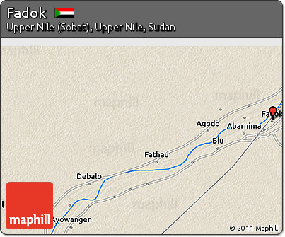 Shaded Relief 3D Map of Fadok