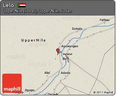 Shaded Relief 3D Map of Lelo