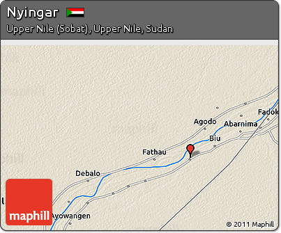 Shaded Relief 3D Map of Nyingar