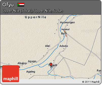 Shaded Relief 3D Map of Ofyu