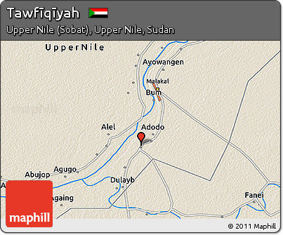 Shaded Relief 3D Map of Tawfīqīyah