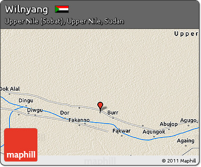 Shaded Relief 3D Map of Wilnyang