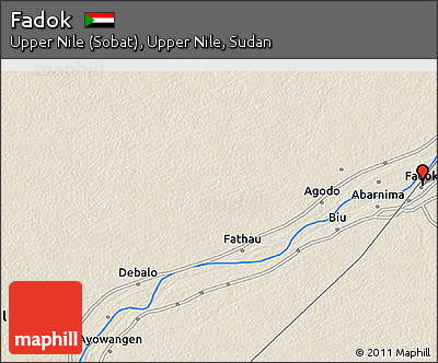 Shaded Relief 3D Map of Fadok