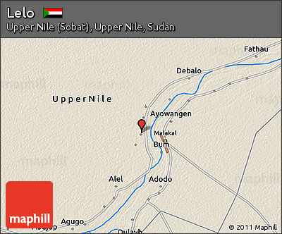 Shaded Relief 3D Map of Lelo