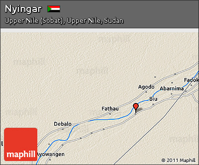Shaded Relief 3D Map of Nyingar