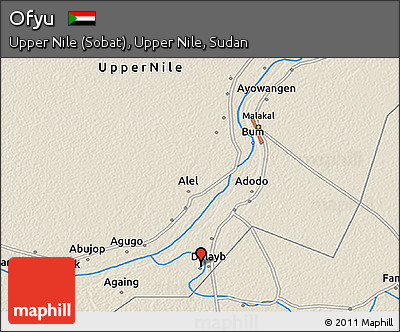 Shaded Relief 3D Map of Ofyu
