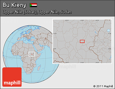 Gray Location Map of Bu Kieny