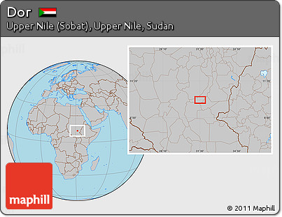 Gray Location Map of Dor