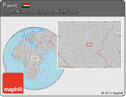 Gray Location Map of Pwot