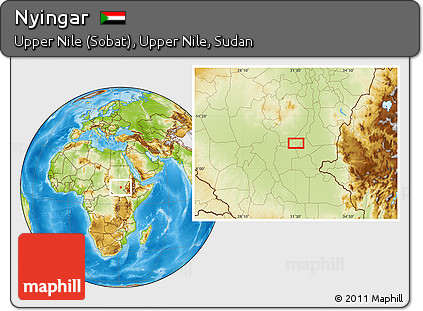 Physical Location Map of Nyingar