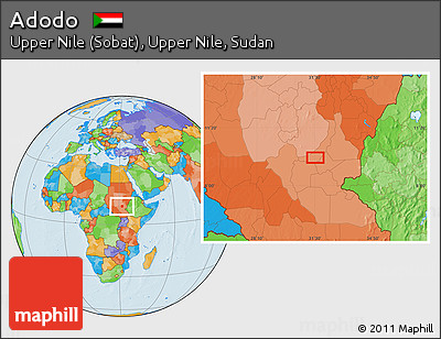 Political Location Map of Adodo