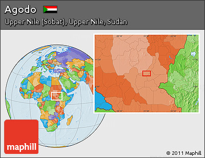 Political Location Map of Agodo