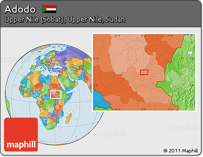 Political Location Map of Adodo