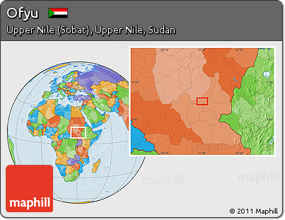 Political Location Map of Ofyu