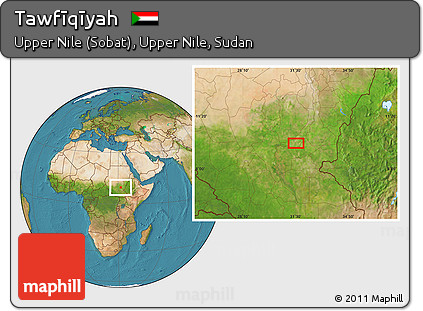 Satellite Location Map of Tawfīqīyah