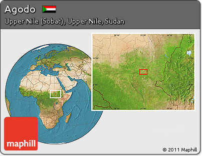 Satellite Location Map of Agodo