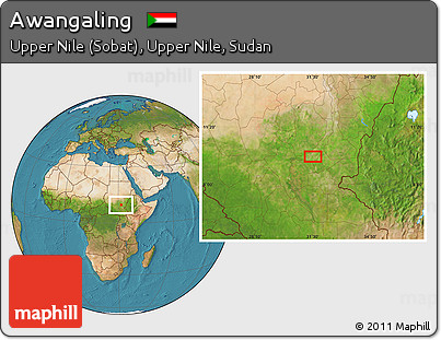 Satellite Location Map of Awangaling
