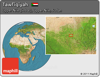 Satellite Location Map of Tawfīqīyah