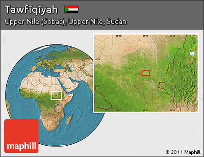 Satellite Location Map of Tawfīqīyah