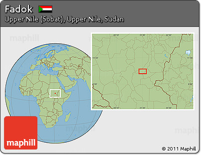 Savanna Style Location Map of Fadok