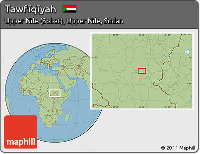 Savanna Style Location Map of Tawfīqīyah