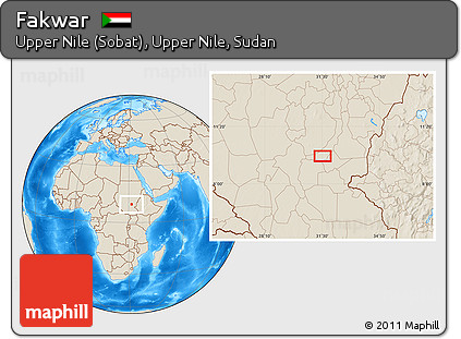 Shaded Relief Location Map of Fakwar
