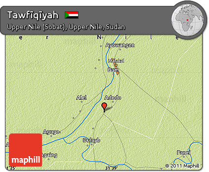 Physical Map of Tawfīqīyah