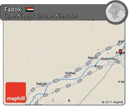Shaded Relief Map of Fadok