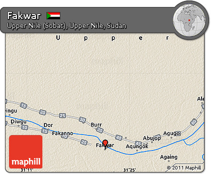 Shaded Relief Map of Fakwar
