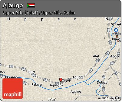 Shaded Relief Map of Ajaugo