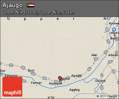Shaded Relief Map of Ajaugo