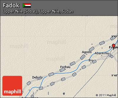 Shaded Relief Map of Fadok