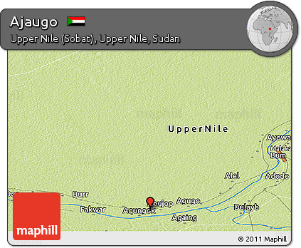 Physical Panoramic Map of Ajaugo