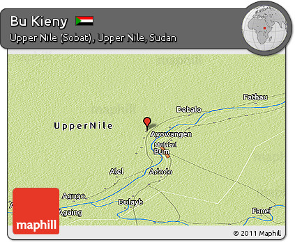 Physical Panoramic Map of Bu Kieny
