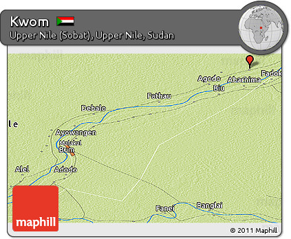 Physical Panoramic Map of Kwom