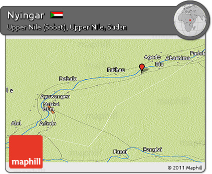 Physical Panoramic Map of Nyingar