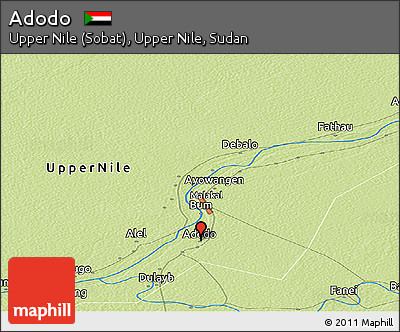 Physical Panoramic Map of Adodo