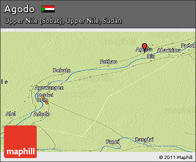 Physical Panoramic Map of Agodo