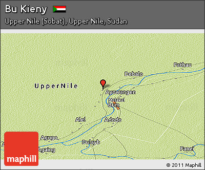 Physical Panoramic Map of Bu Kieny