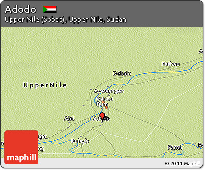 Physical Panoramic Map of Adodo