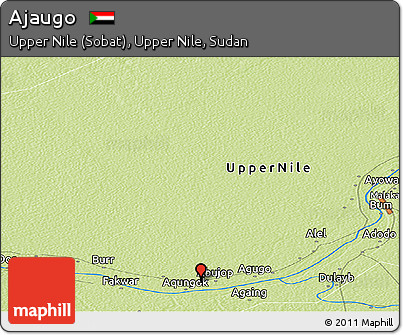 Physical Panoramic Map of Ajaugo
